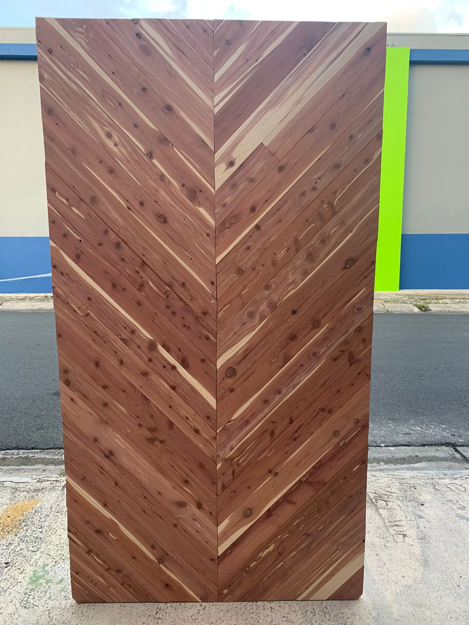 Backdrop madera  diagonall 8x4 