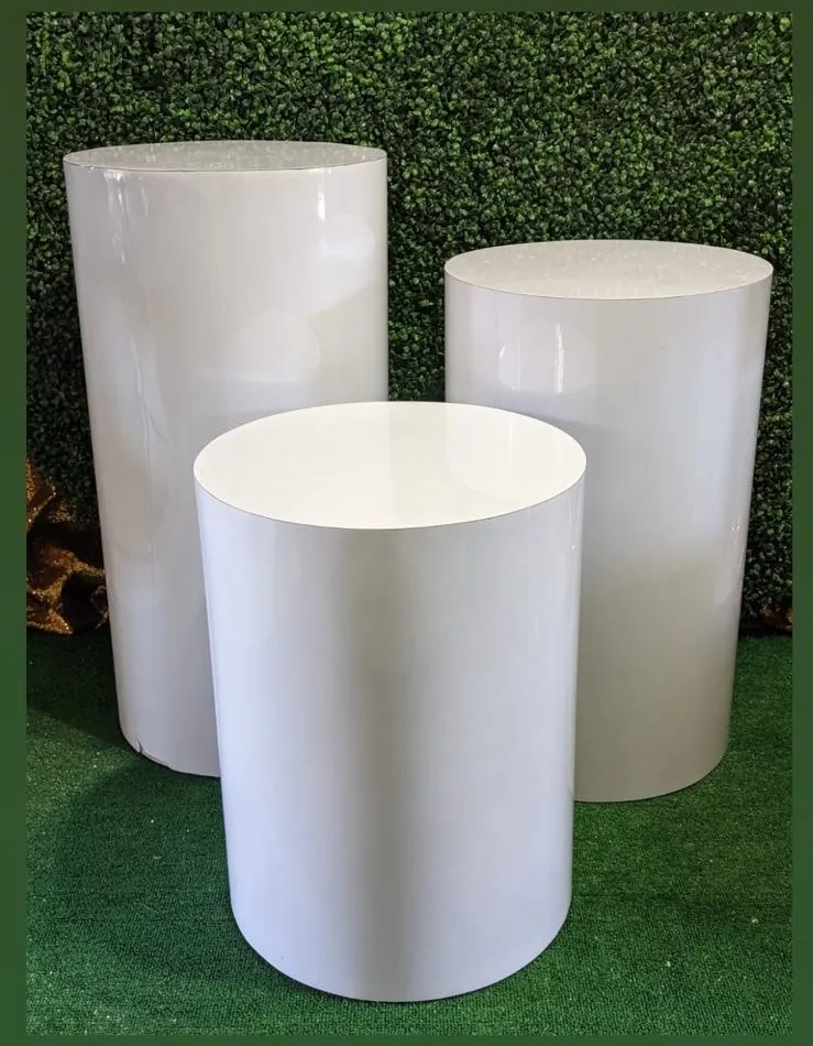 Cilindro pequeño blanco