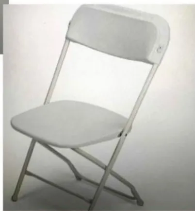 Silla plegadiza blanca 