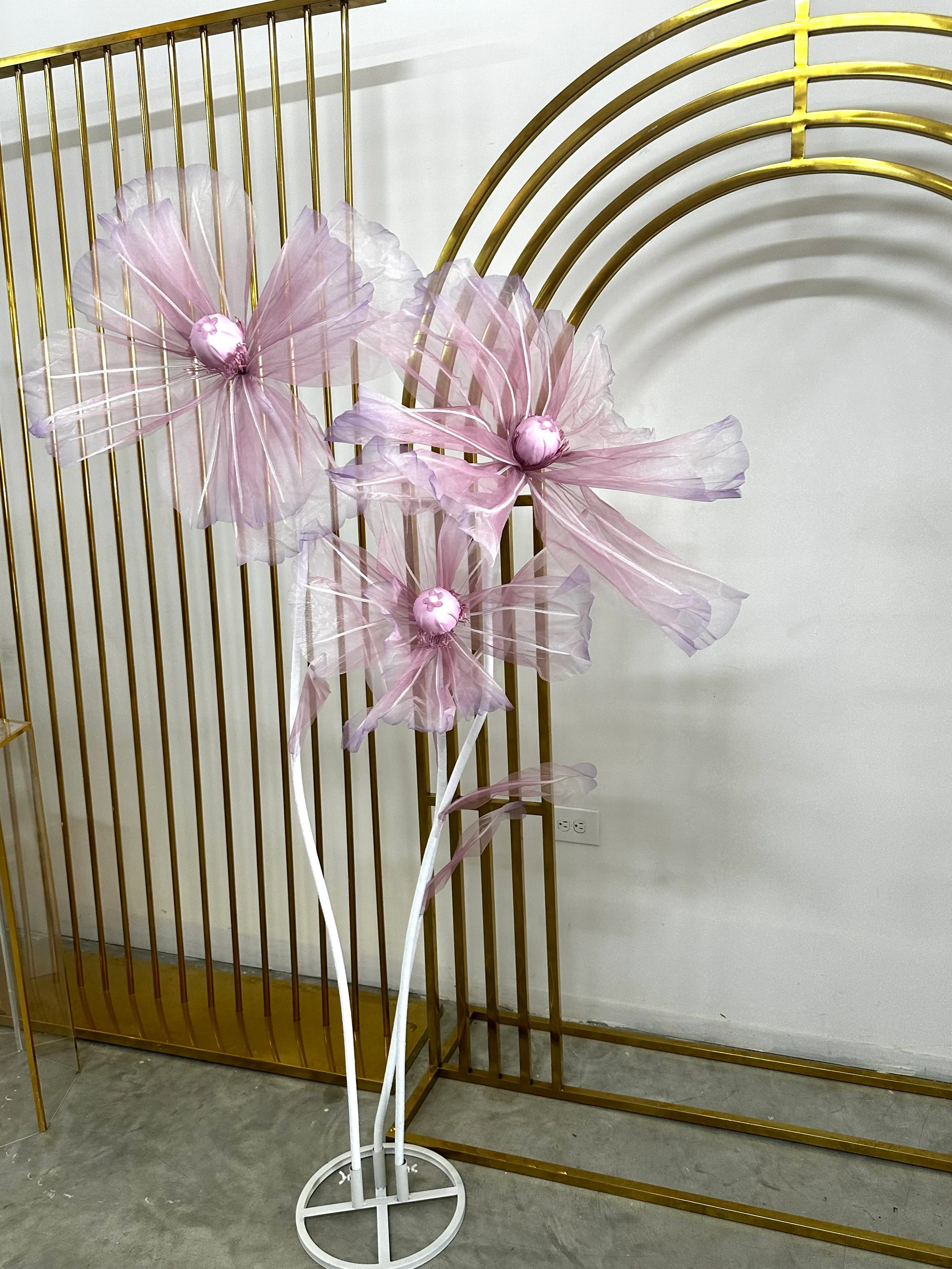 Trio de flores organza 