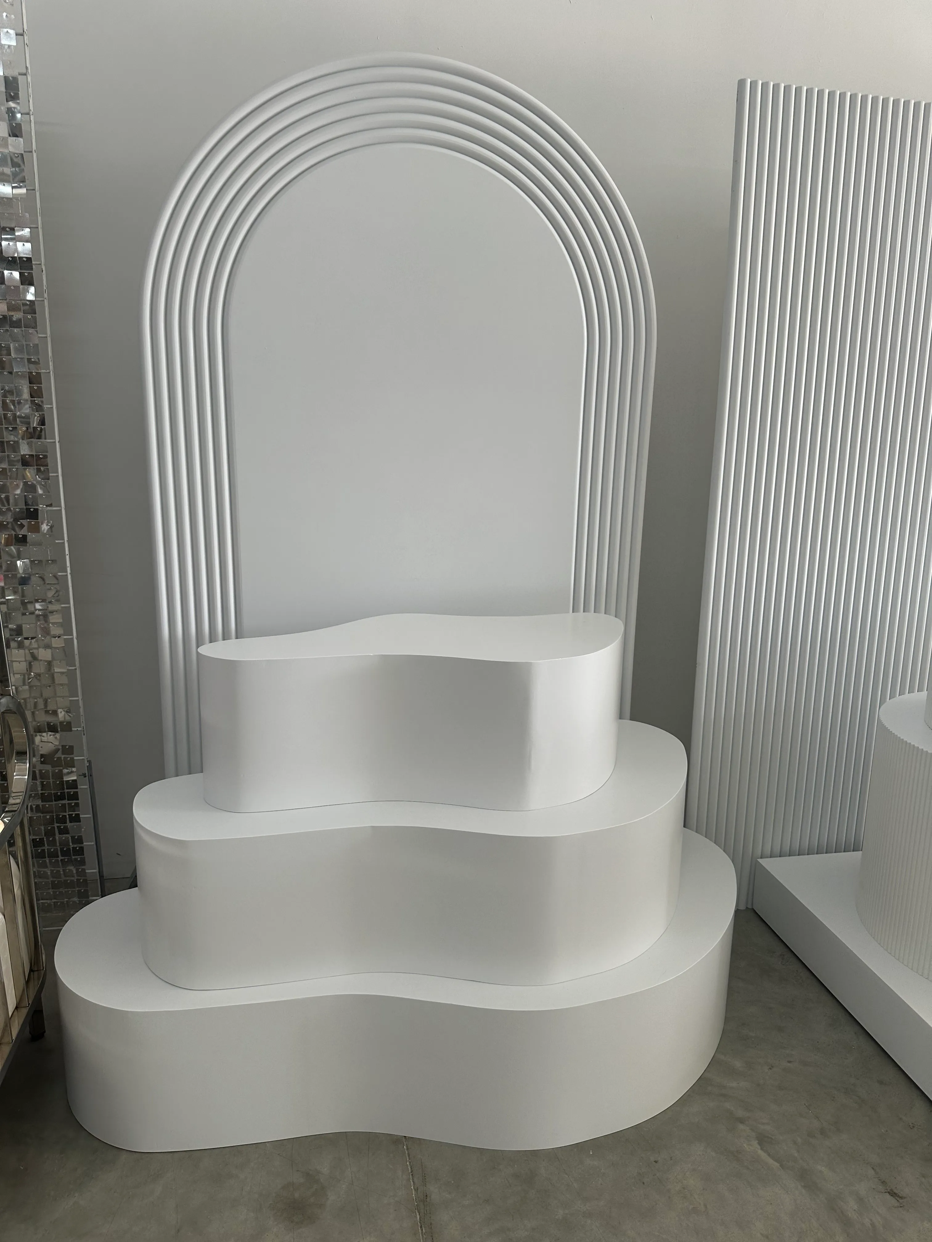 Backdrop Luan 7' semi ranurado blanco 