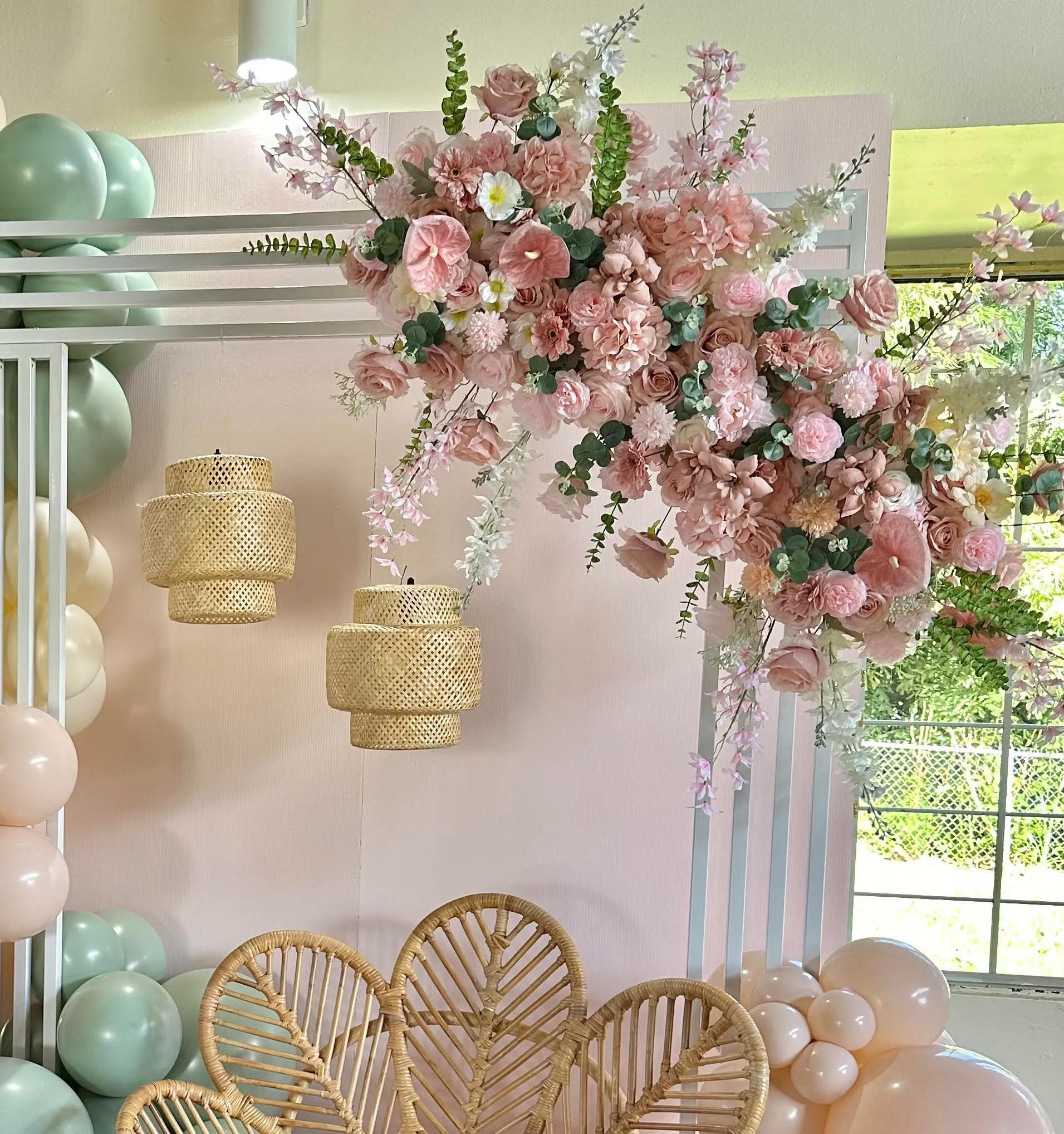 Flores artificiales Bloom ( Backdrop)