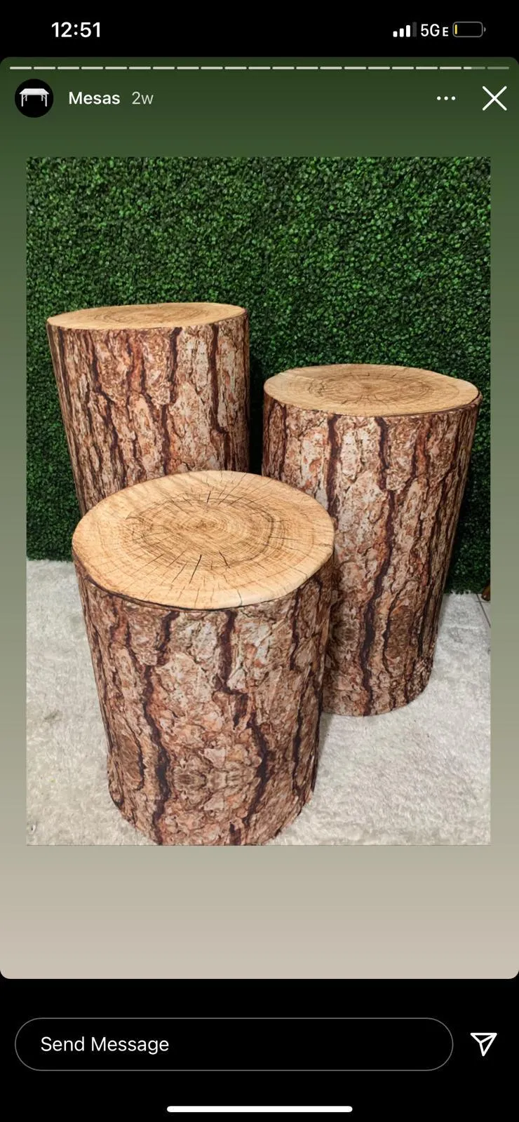 Cilindro pequeño de madera 