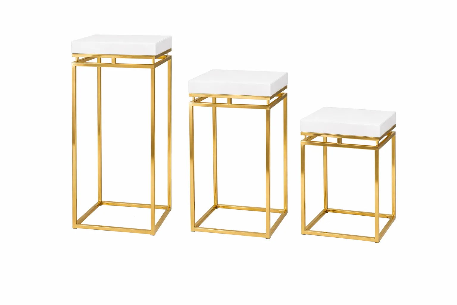 Mesa mediana Evangeline blanca