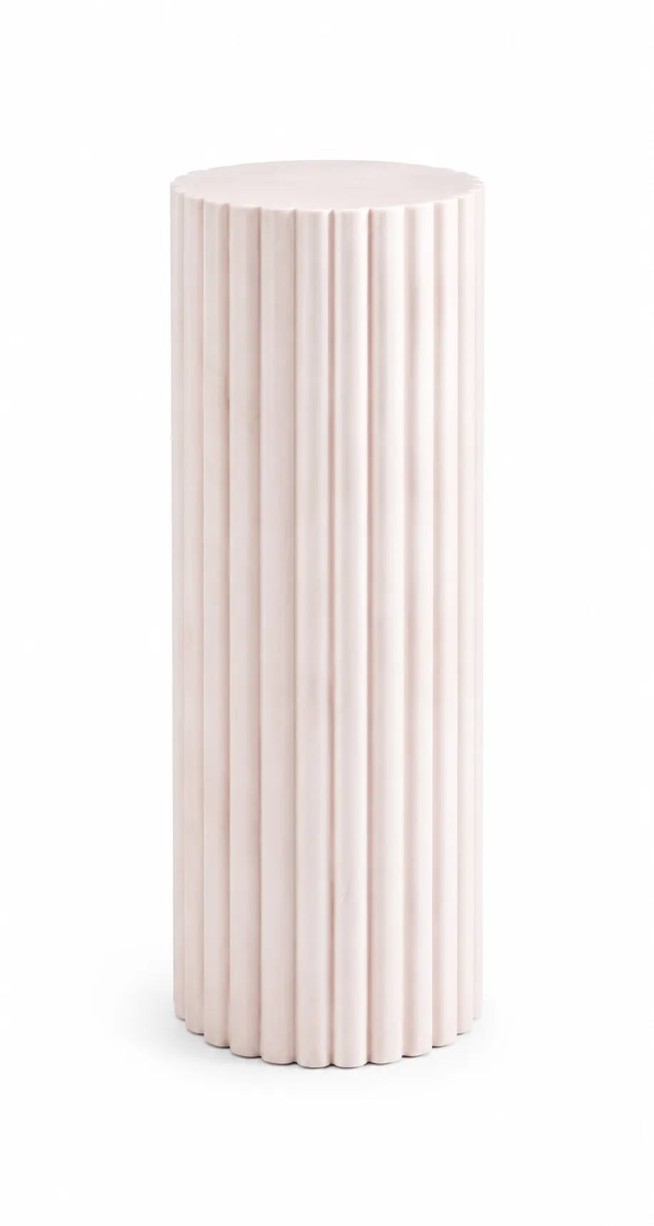 Cilindro  ranurado rosa mediano 3”