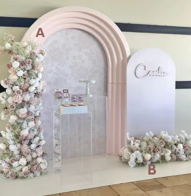 Flores Pastel Pink/ White B