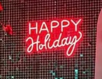 Neón sign "Happy Holidays"
