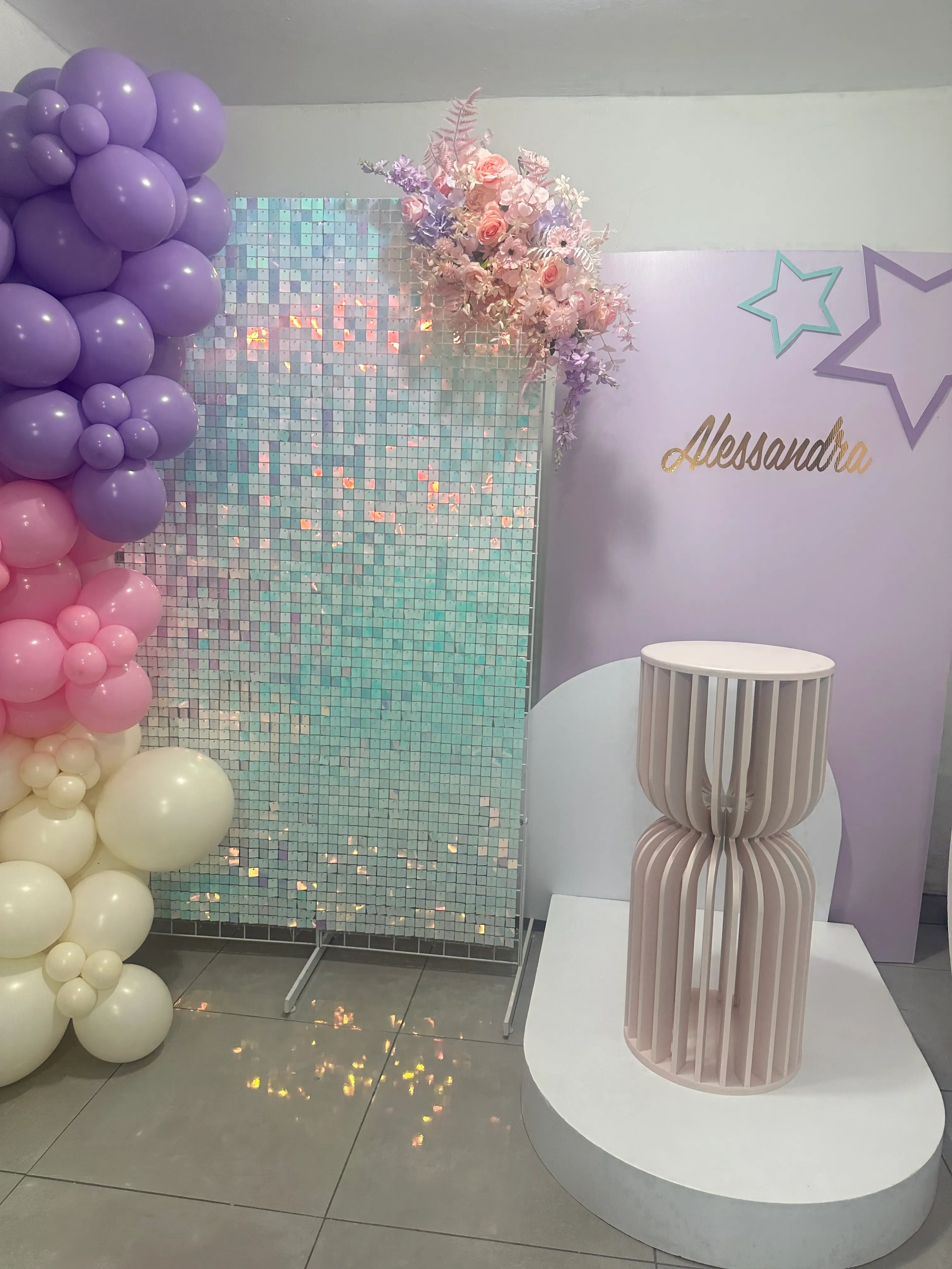 Mesa Celeste rosa mediana