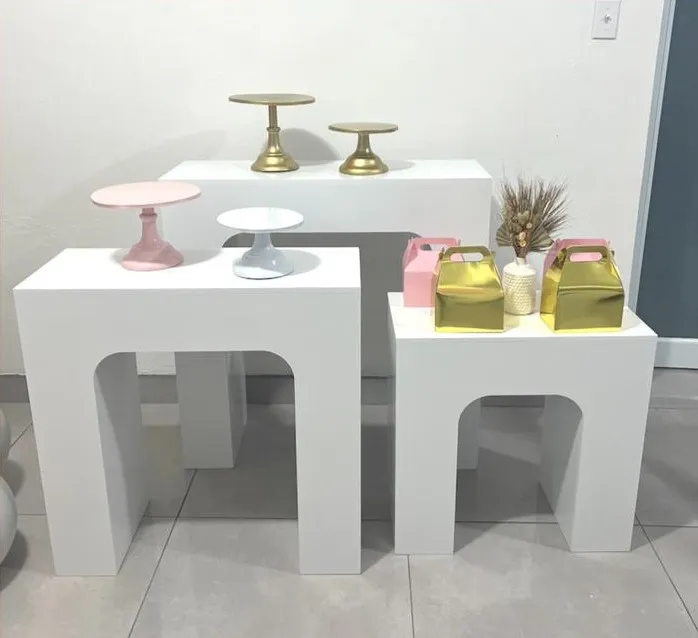 Mesa Milán blanca alta 