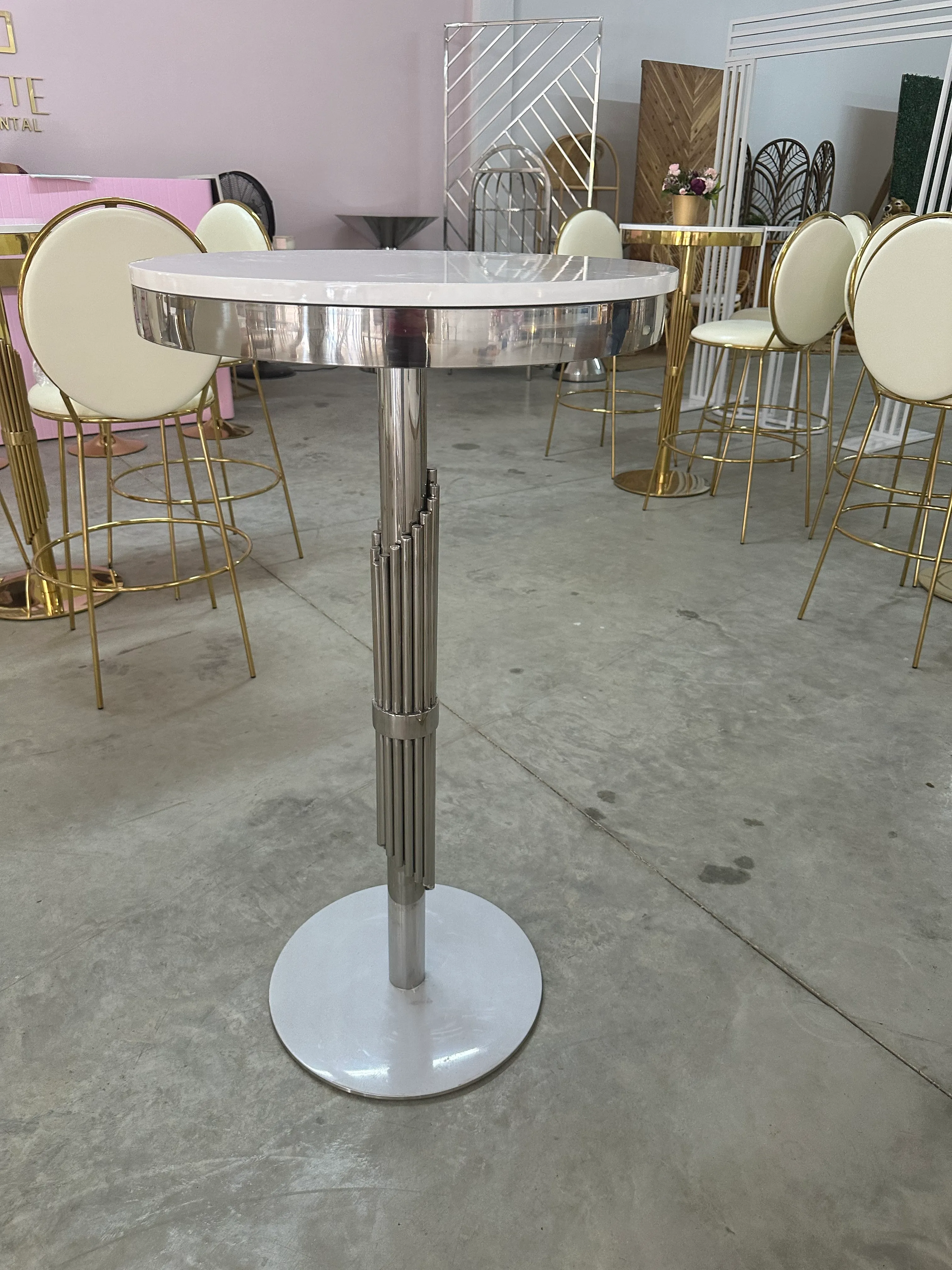 Mesa coctel empire silver