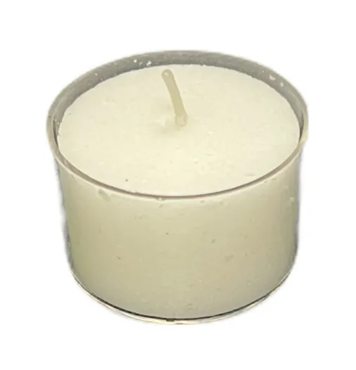Candle Tealight White Clear Cup 9 Hr