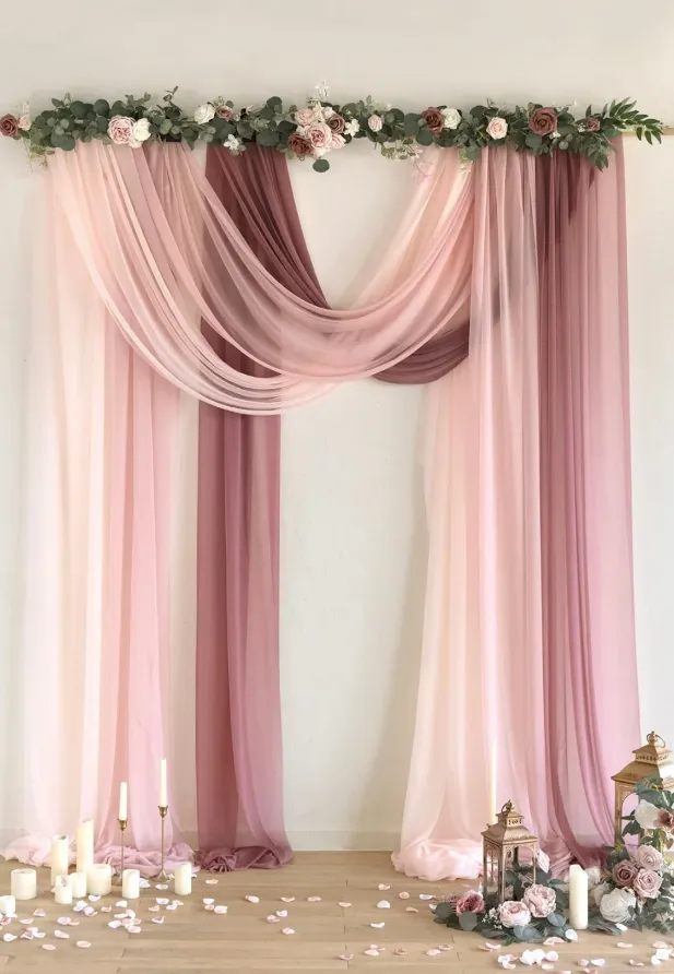 Arbor Drape Chiffon Desert Rose 20’