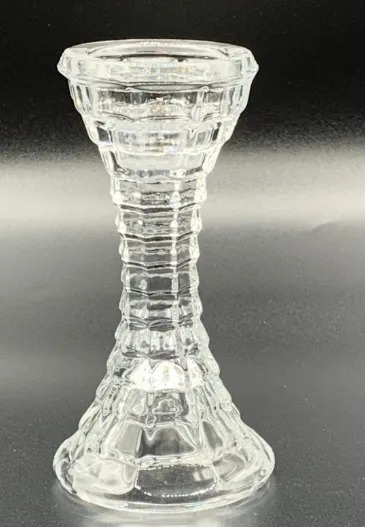 Candlestick Tapered Clear Tiered 6”