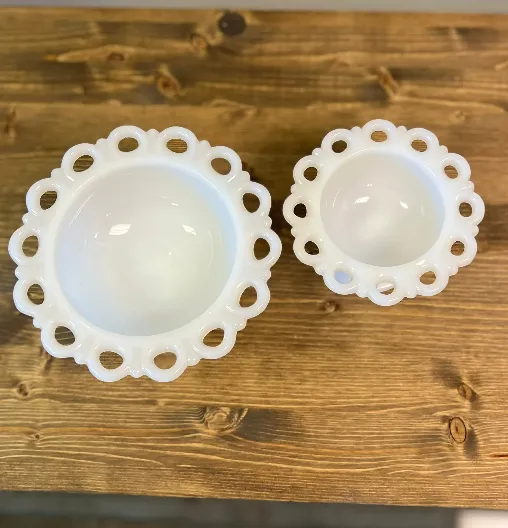Vase Milk Glass Small Compote