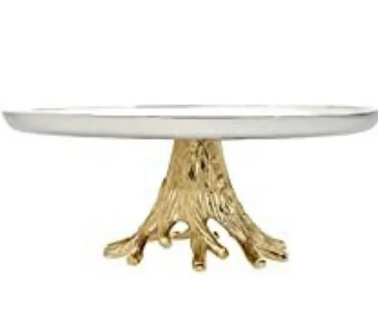 Cake Stand Silver/Gold Branch 12”