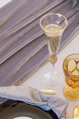 Champagne Rhinestone Gold Set/2