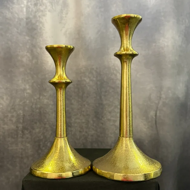 Candlestick Tapered Gold Textured