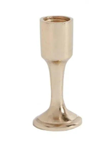 Candlestick Tapered Gold w/ Glass Sleeve Collection