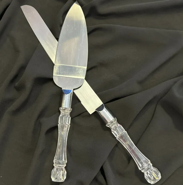 Cake Server Set Acrylic/Silver