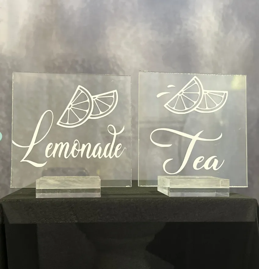 Beverage Sign Collection Acyrlic