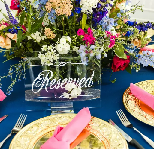 Wedding Sign Reserved Acrylic