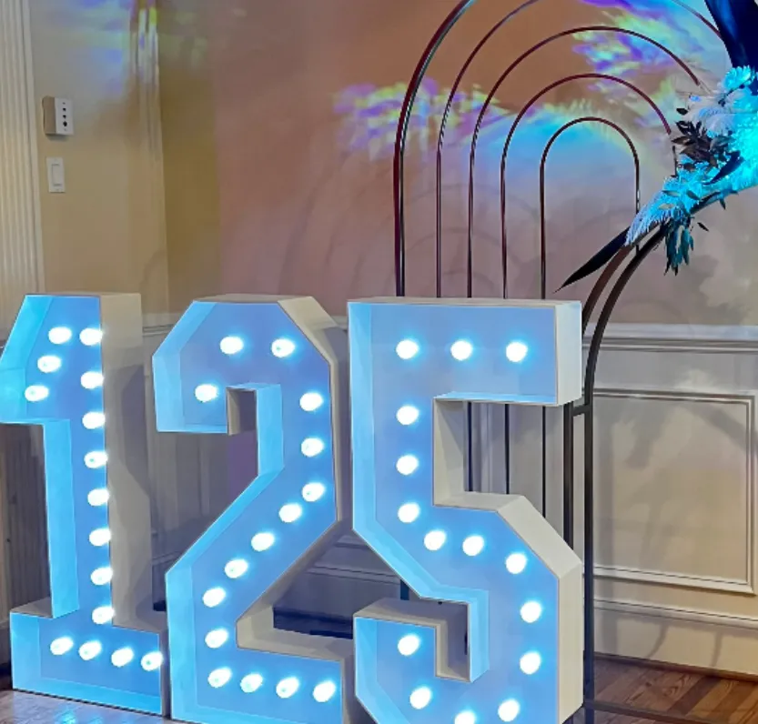Marquee Numbers 4’ Tall