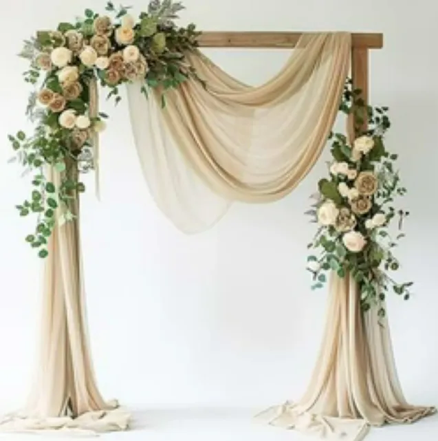 Arbor Drape Chiffon Tan Ivory 20’