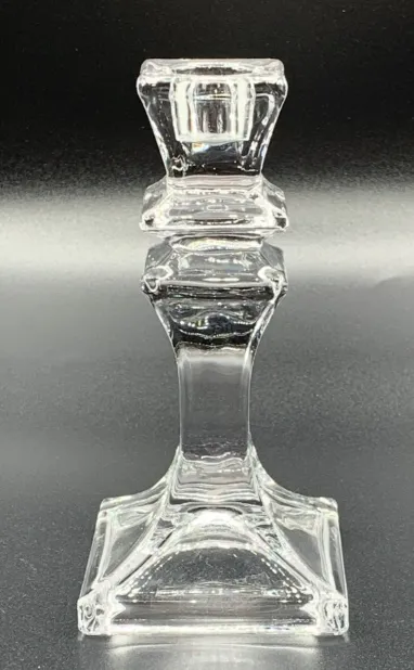 Candlestick Tapered Clear Simple 6”