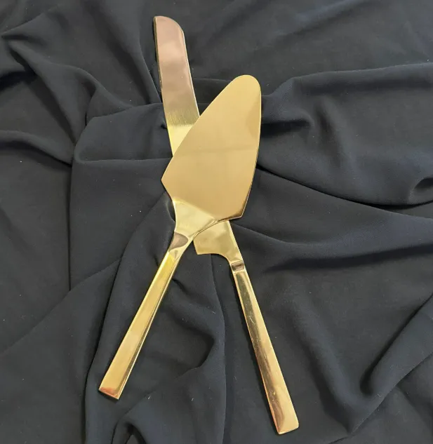 Cake Server Simple Gold Set