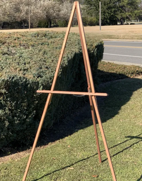 Easel Floor Rose Gold Wood