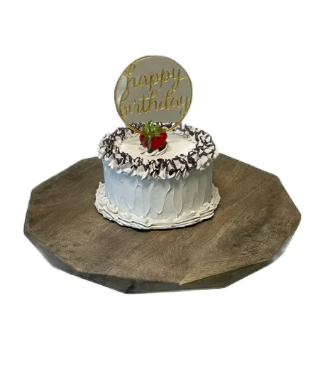 Cake Stand Wood Angle Rotating 15”