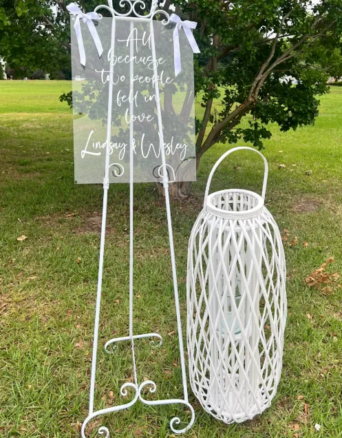 Lantern XTall White Lantern 36” H