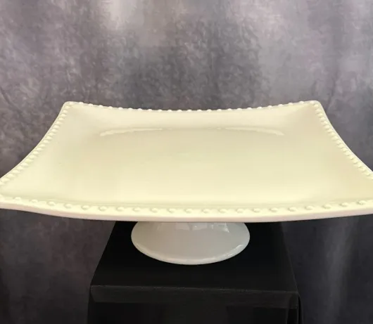 Cake Stand White Square Large 12”