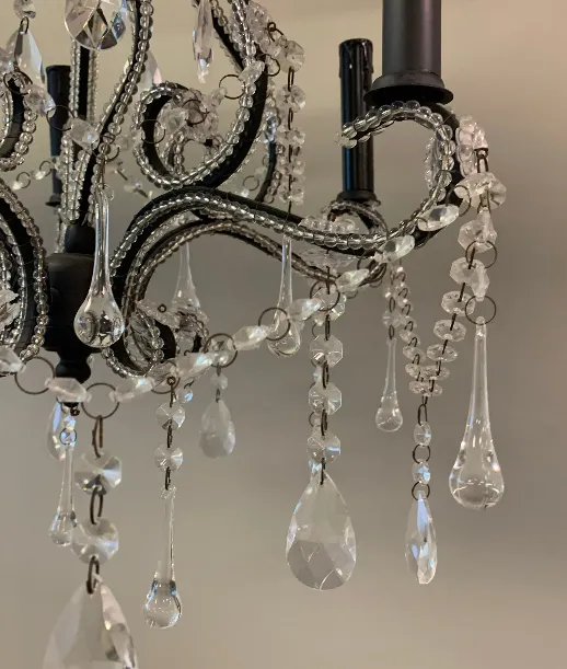 Chandelier Black Crystal