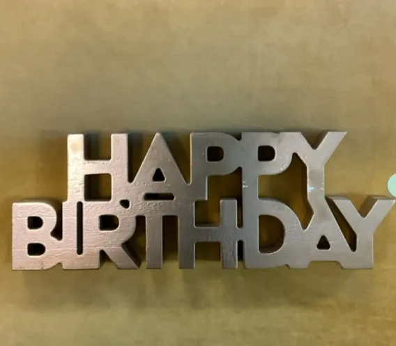 Happy Birthday Sign Gold