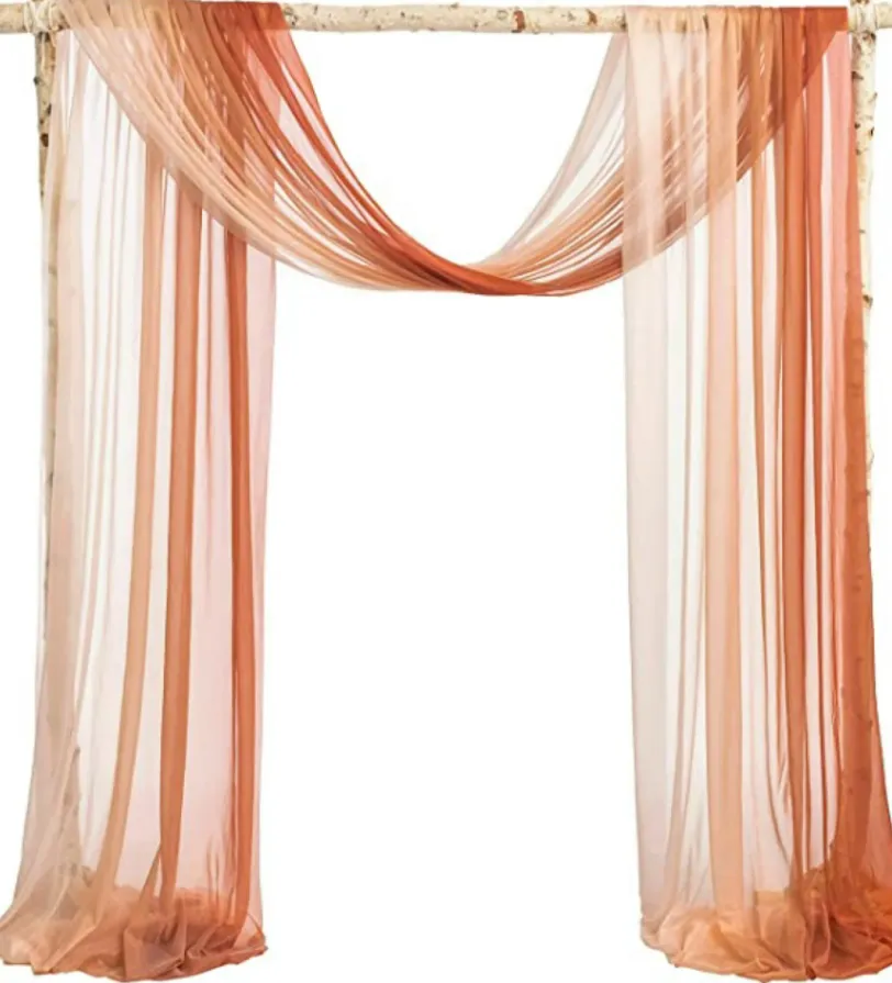 Arbor Drape Chiffon Ombré Terracotta 32’