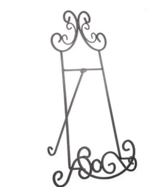 Easel Tabletop Black Scroll Iron