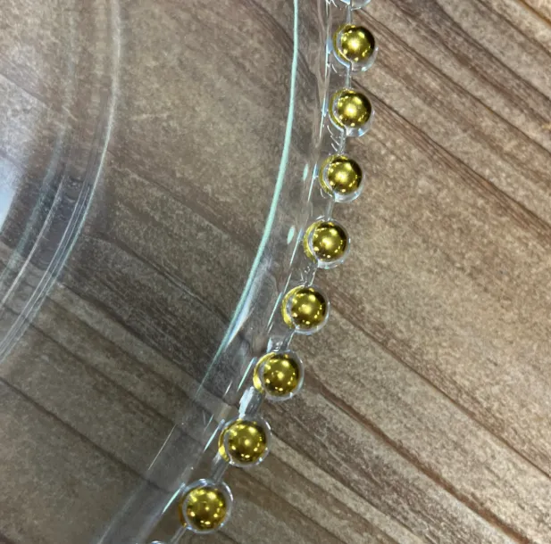Charger Gold Beaded Acrylic