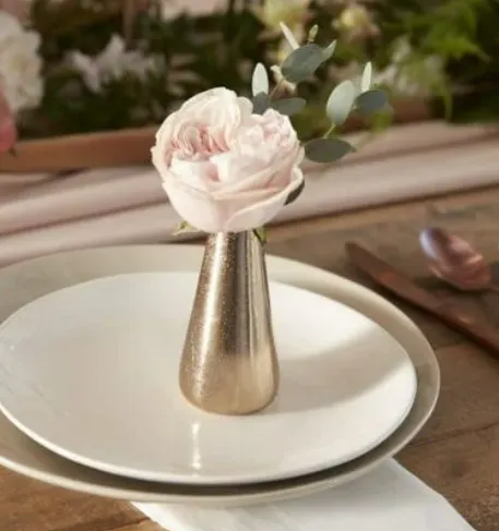 Bud Vase Gold Tapered