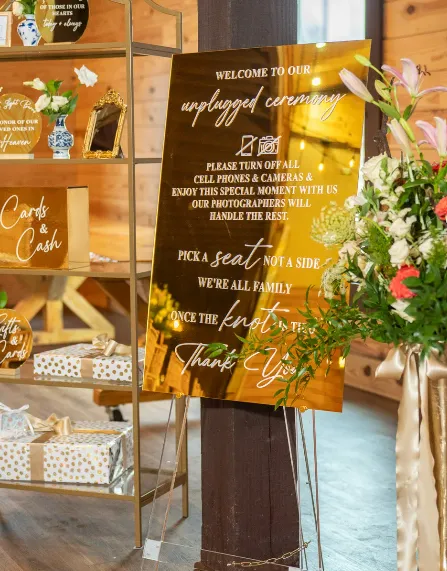 Sign Collection Gold Mirror Acrylic