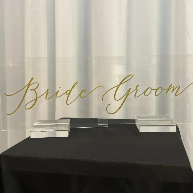 Wedding Bride/Groom Table Sign Set