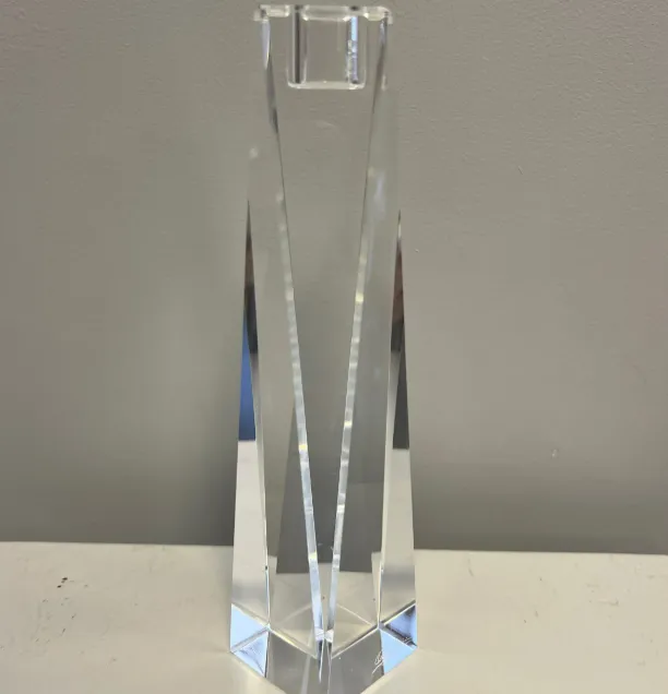 Candlestick Tapered Pair Crystal Diamond Cut