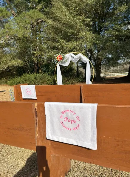 Custom Memory Chair Sash