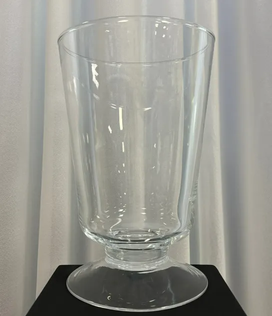 Vase Glass Tapered Foot