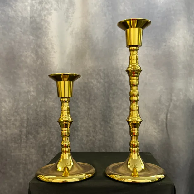 Candlestick Tapered Gold Polished
