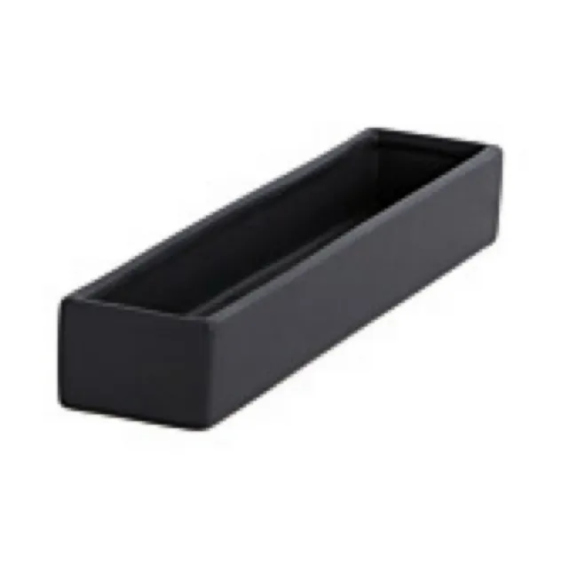 Vase Black Matte Trough