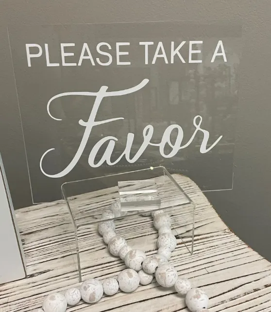 Wedding Sign Favor Acrylic