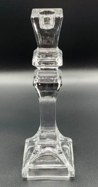 Candlestick Tapered Clear Simple 10”