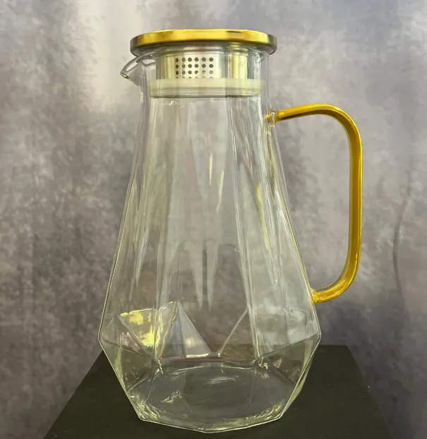 Beverage Pitcher Gold Glass