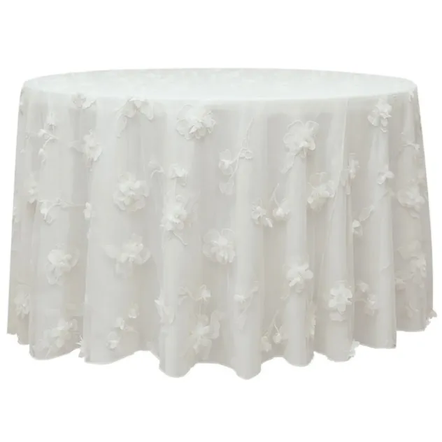 Table Linen Sheer Overlay Gardenia 120”
